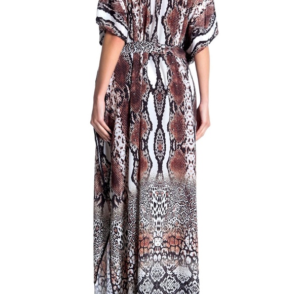 Snake Print Kaftan for sale upto 70% OFF Designer Kaftan Dress - Picture 2 of 4